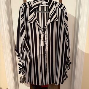New Avenue Striped Blouse (Plus Size)